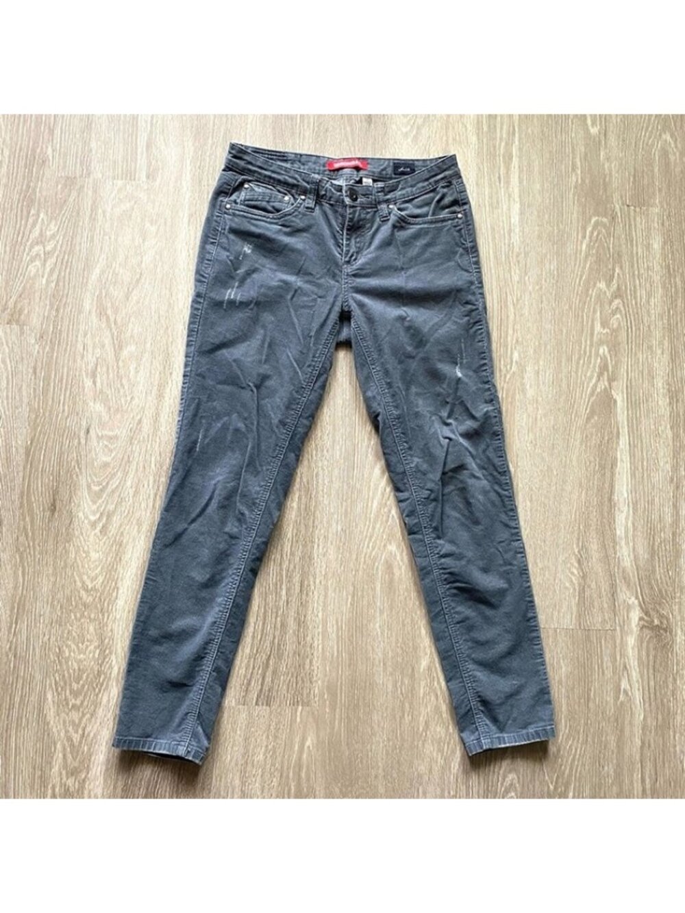 UNIONBAY Gray Corduroy Skinny Pants Size 27